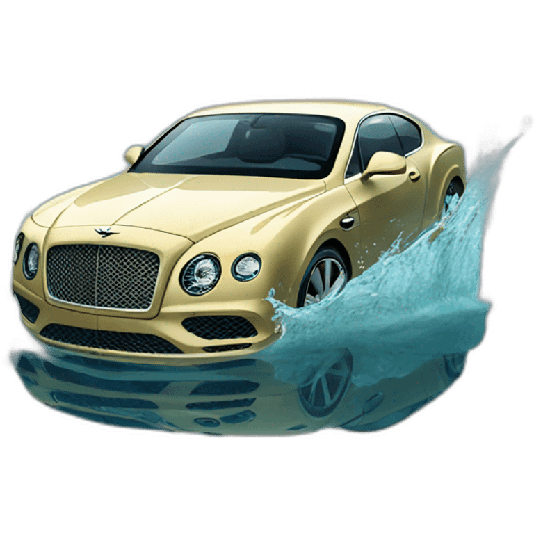 a bentley sinking in water emoji