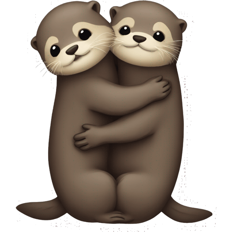 otters hugging otters hugging  emoji