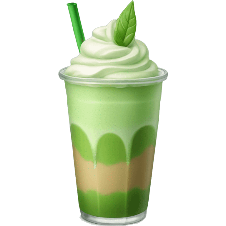 Iced matcha latte emoji