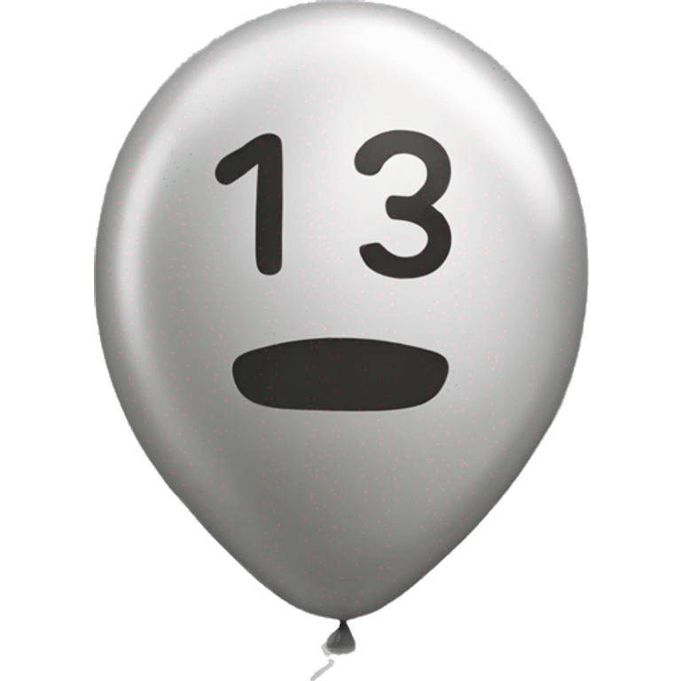 balloon in the shape of 13 emoji