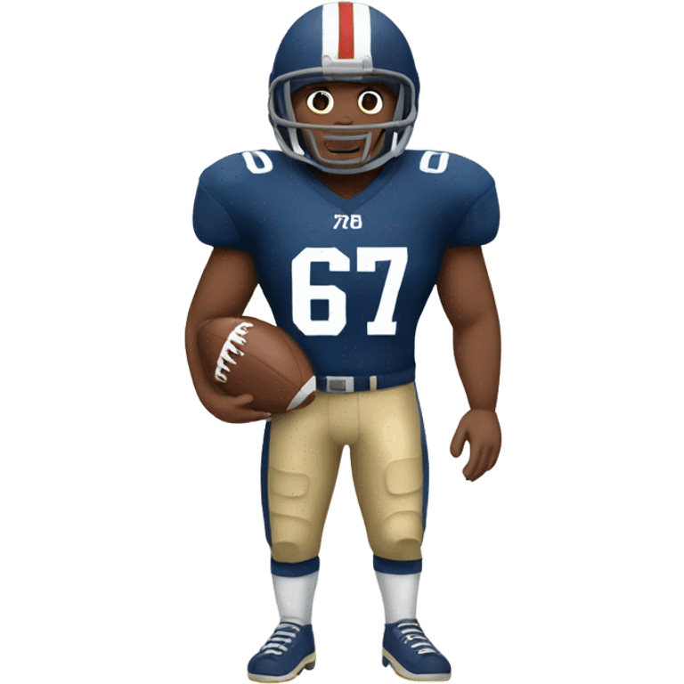 American football player number 67 emoji