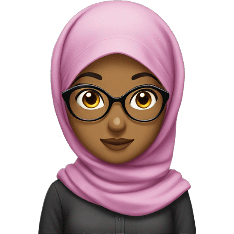 A Hijabi girl with big glasses emoji