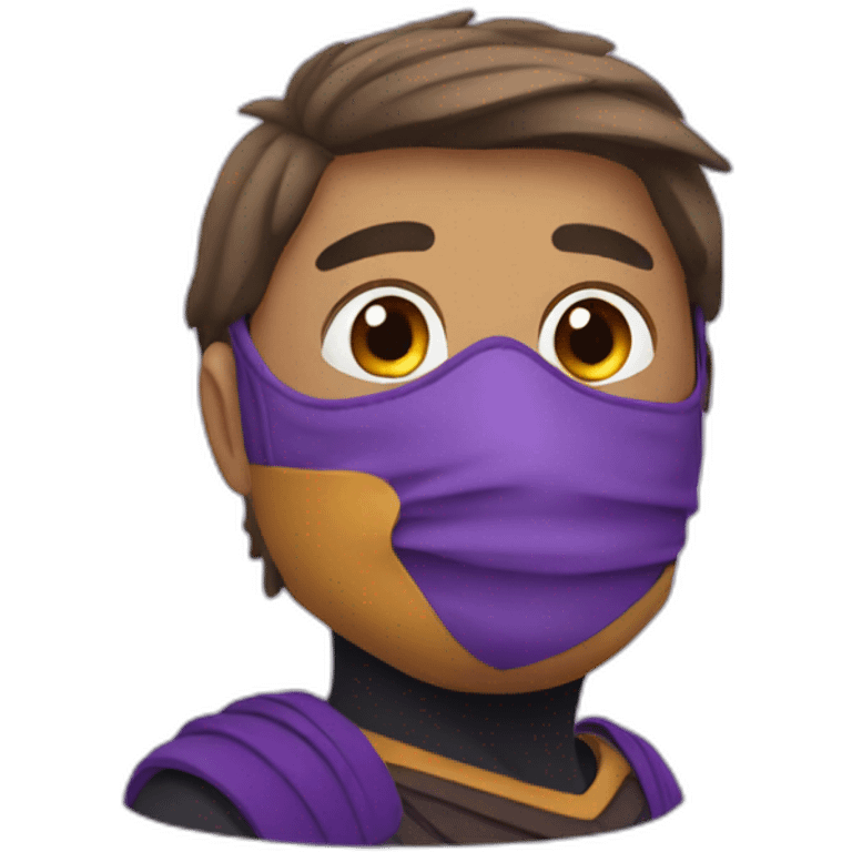 Robin with a purple mask emoji