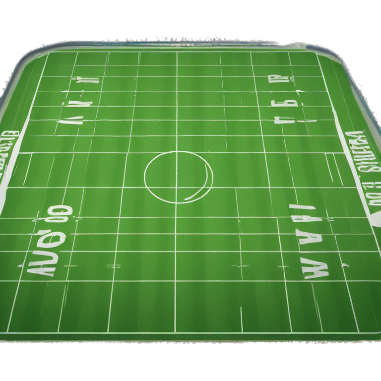 Football field background and the text "Gloabă" written big on it emoji