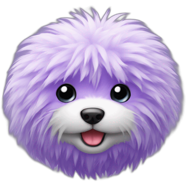 Fur ball purple emoji