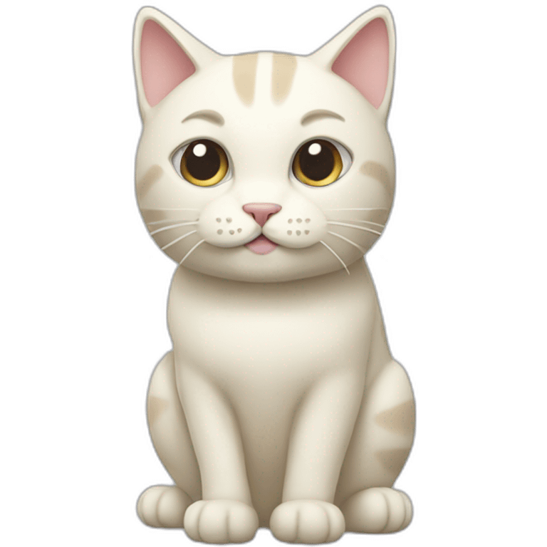 white chocolate cat emoji