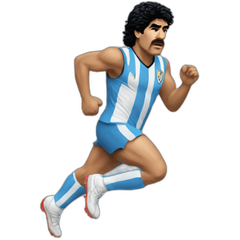 Maradona running 86 emoji