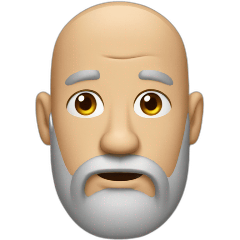 upset bearded bald guy emoji