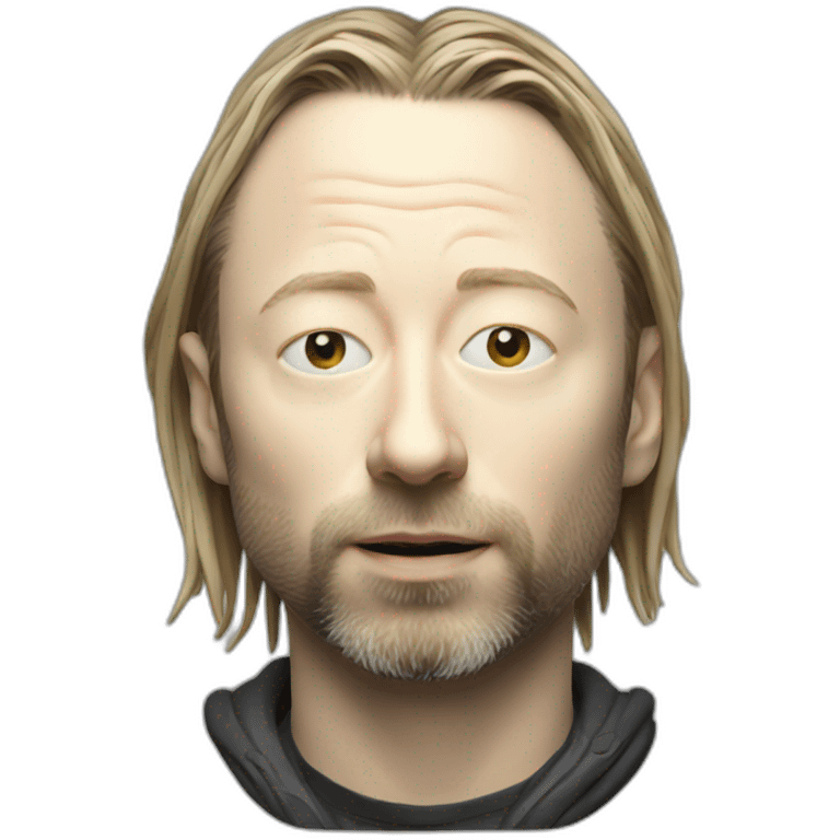 Thom Yorke in rainbows bust emoji