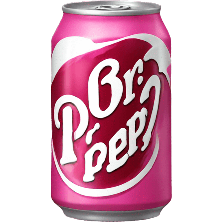 Pink Dr.pepper can with white logo  emoji