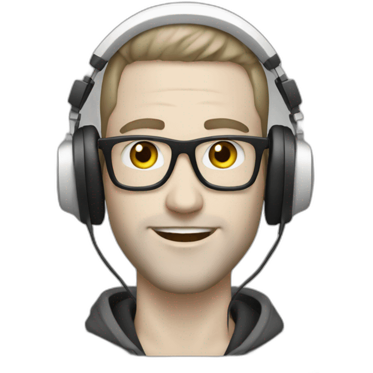 White guy dj emoji