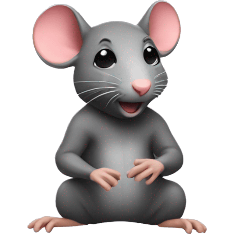 Rat at a rave emoji