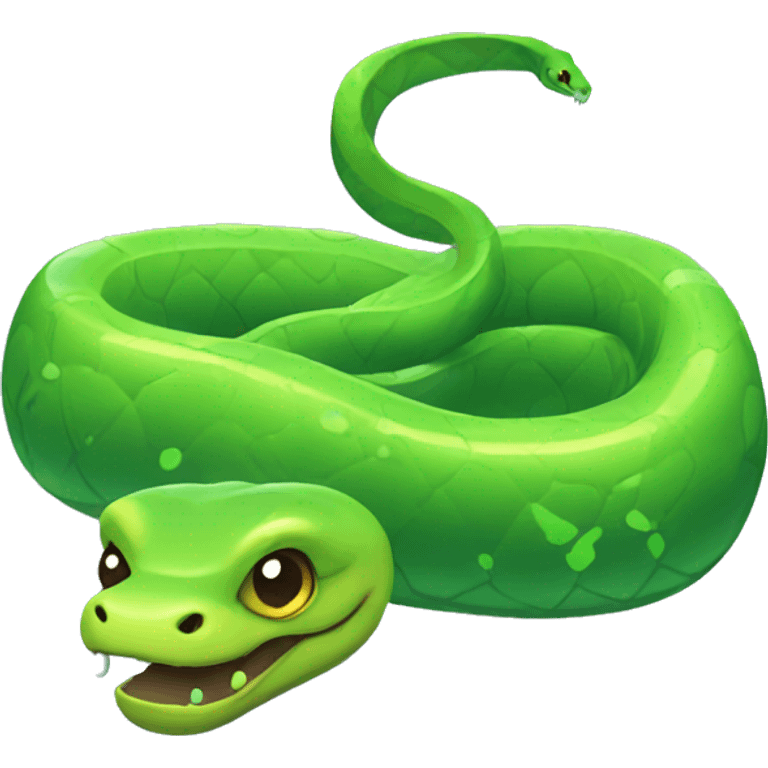 snake with slime emoji