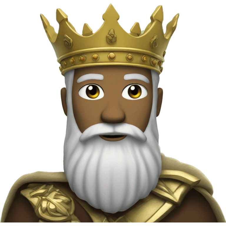 White, Bearded king, surrounded by trees emoji