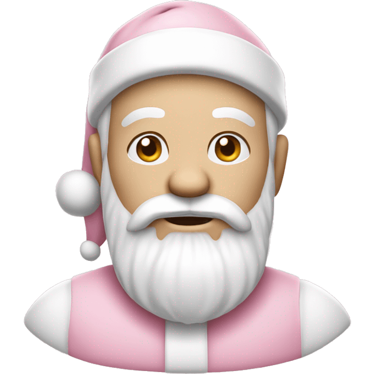 Light Pink Santa Claus with white skin emoji