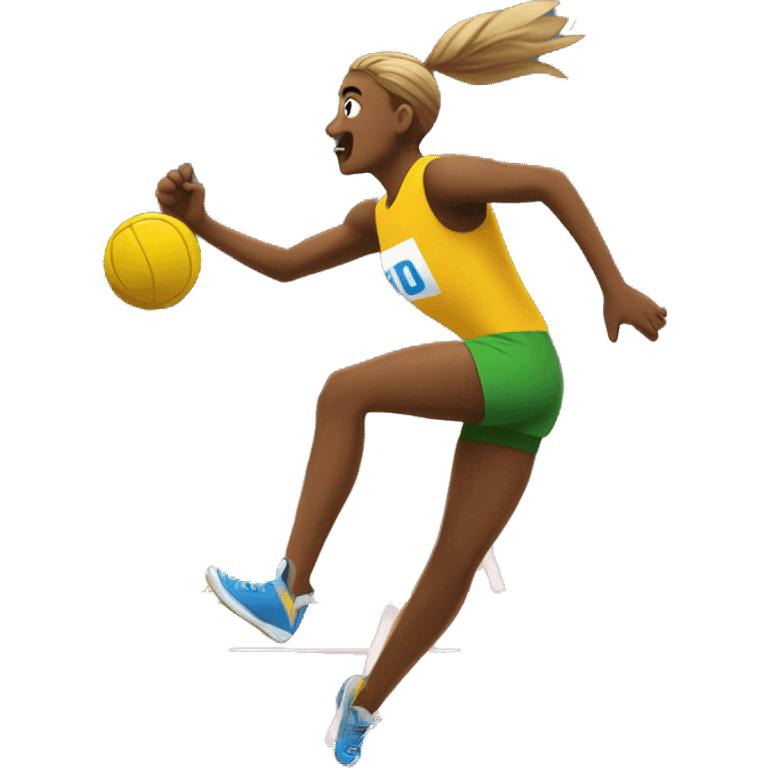 Volley and track and field emoji as one emoji