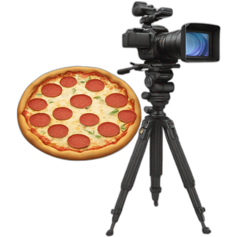 Cameraman qui filme une pizza emoji