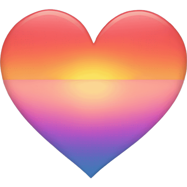 sunset colored scale heart emoji