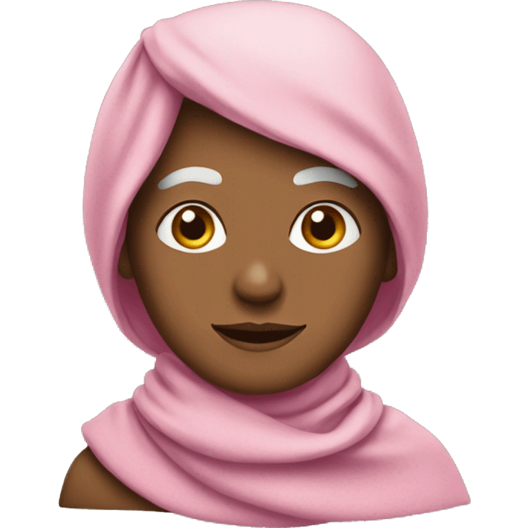 Old woman wearing pink scarf emoji