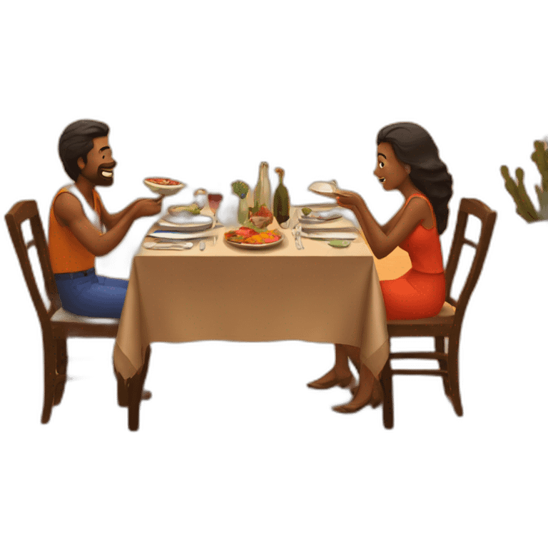 dinner in desert emoji