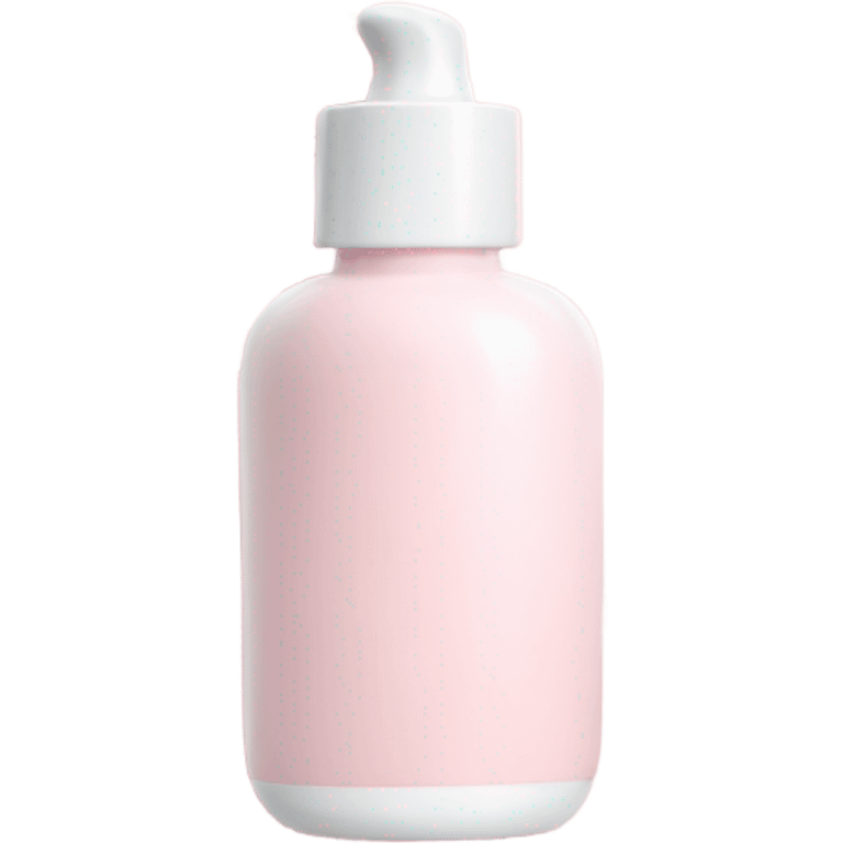 pastel pink and white skincare bottle  emoji