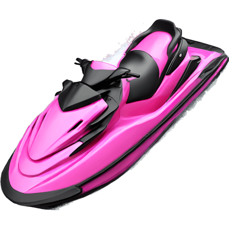 Realistic pink jet ski isolated  emoji