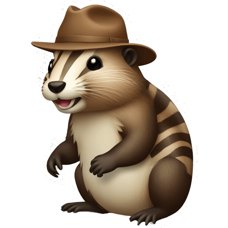 beaver as zebra with laptop emoji