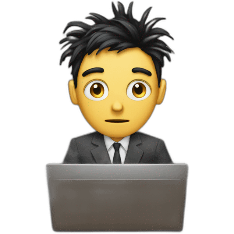 Kafka at a computer emoji