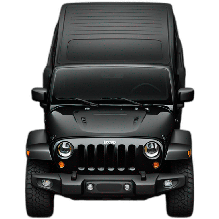 Jeep Wrangler customized black emoji