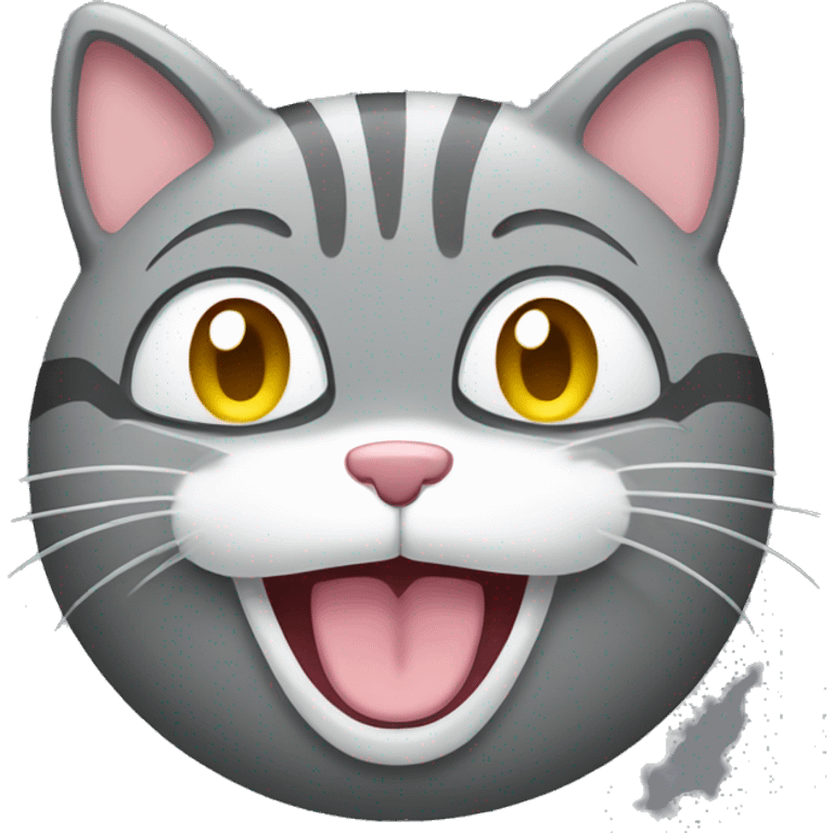 gray laughing crying cat emoji emoji