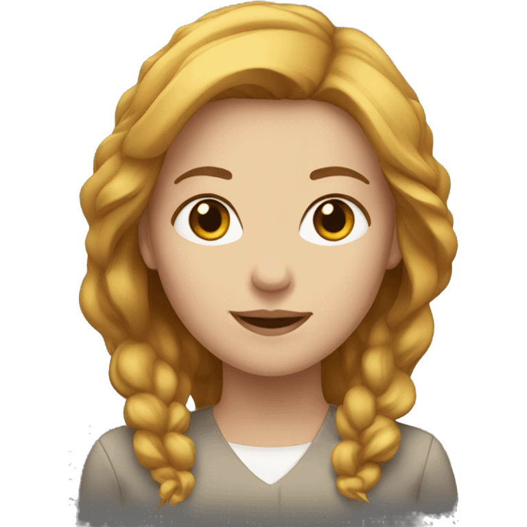 white female with brown/golden hair emoji