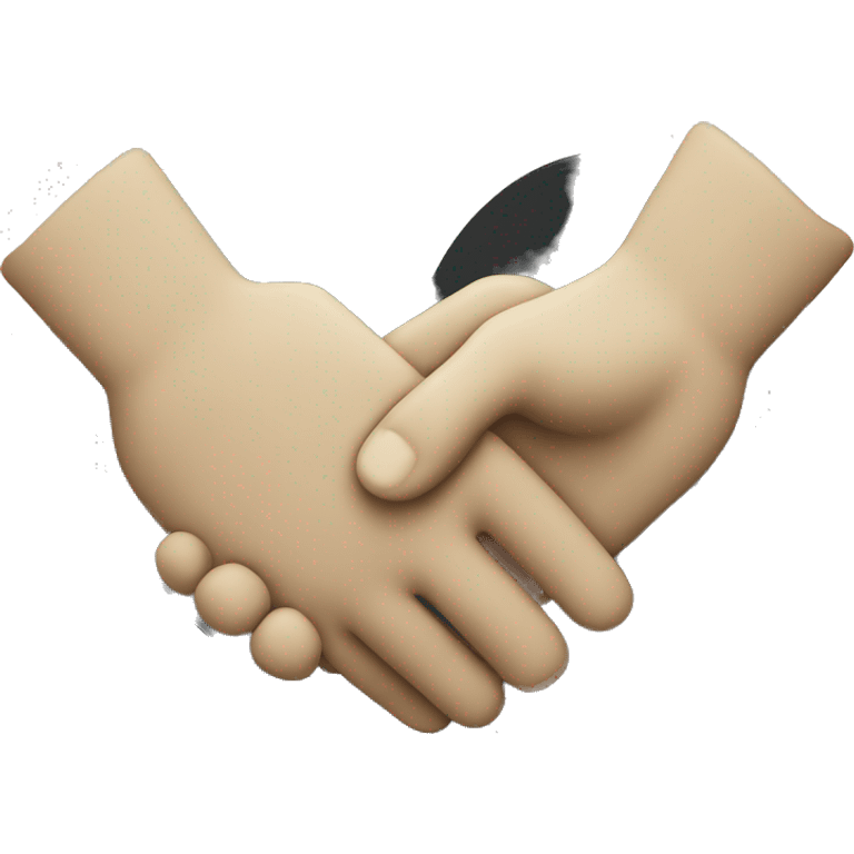 a handshake shaped like a heart emoji