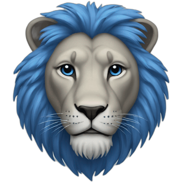 Blue lion emoji