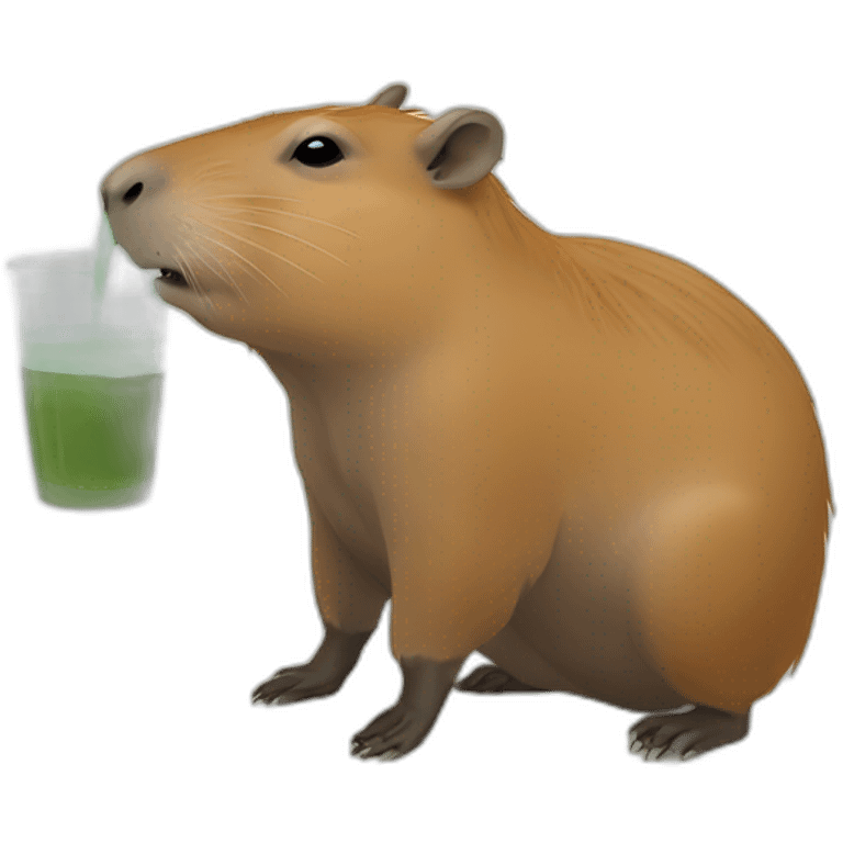 capybara drinking maté emoji