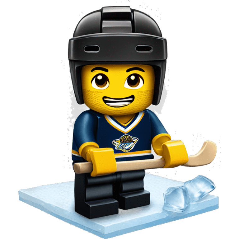 lego with icehockey emoji