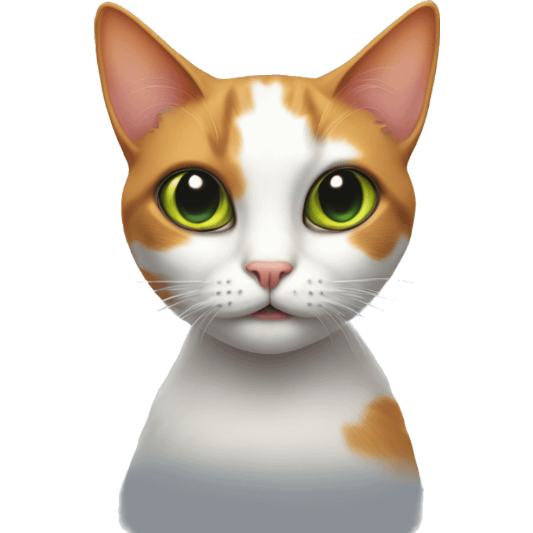 calico cat with alien emoji