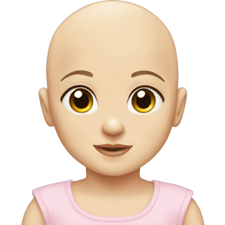 peaceful bald baby girl emoji