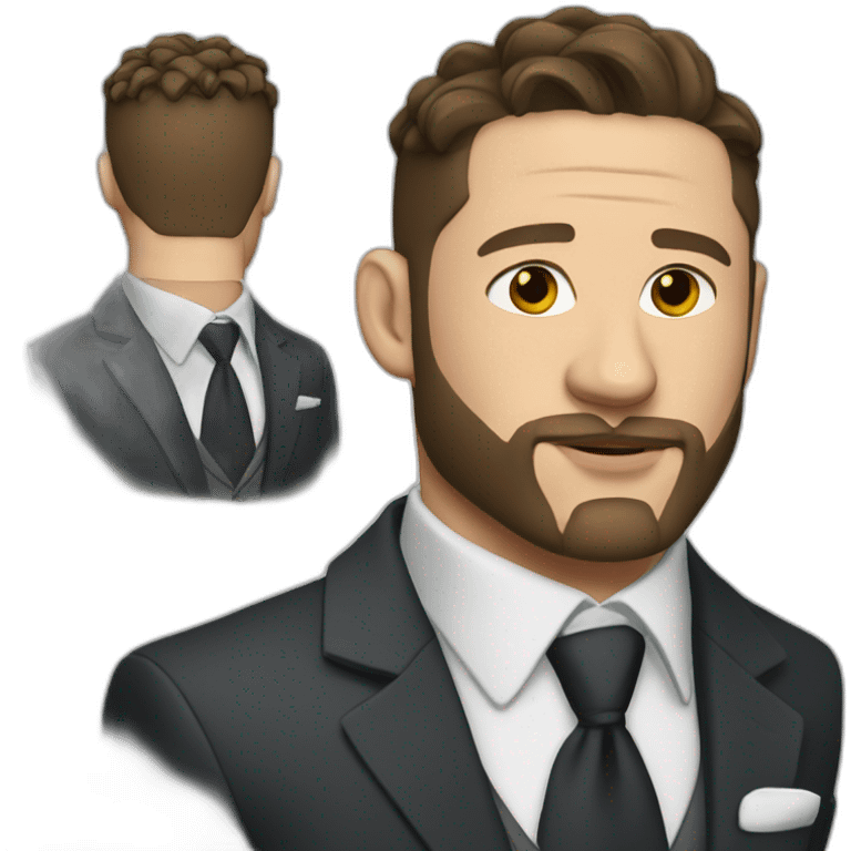 Tom Hardy wearing suit emoji