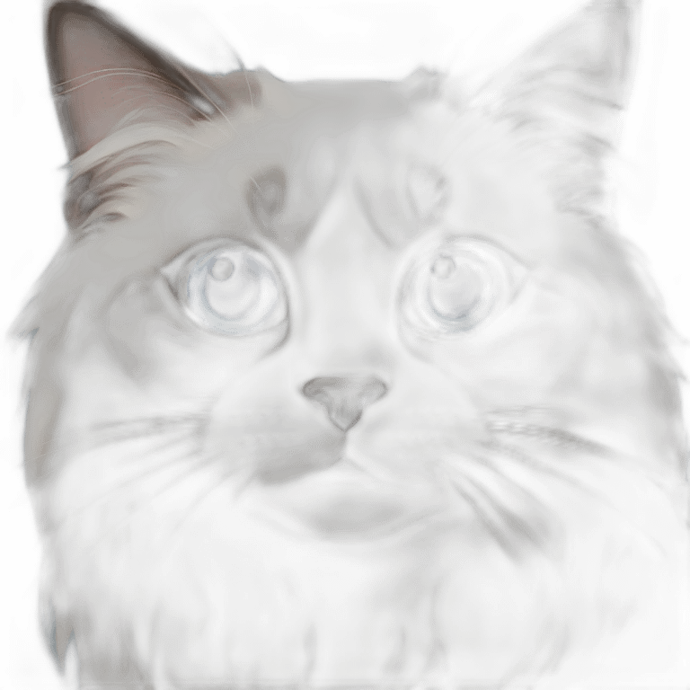 ragdoll cat with blue eyes emoji