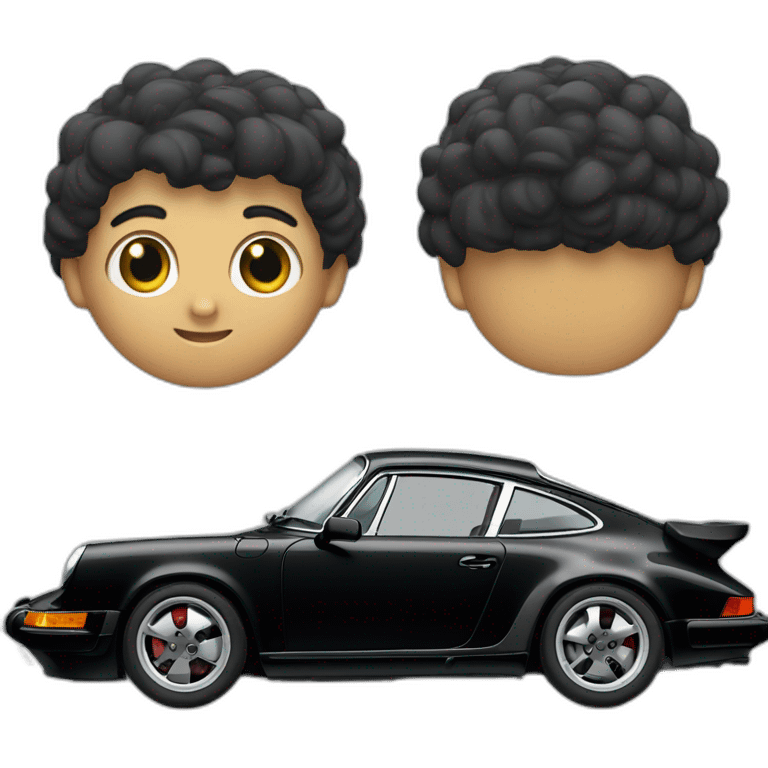 black porsche 911 964 emoji