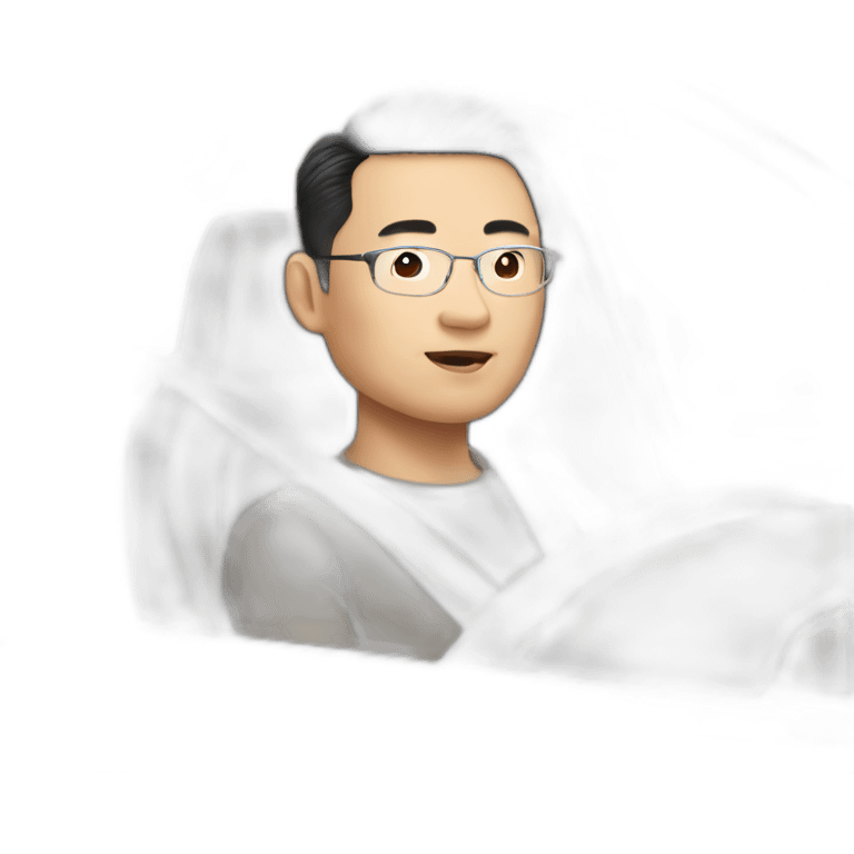 chinese man driving a tesla emoji