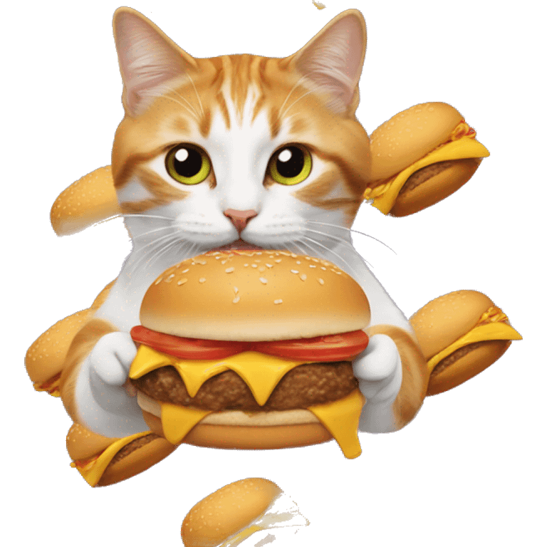 Cat eating McDonald’s  emoji