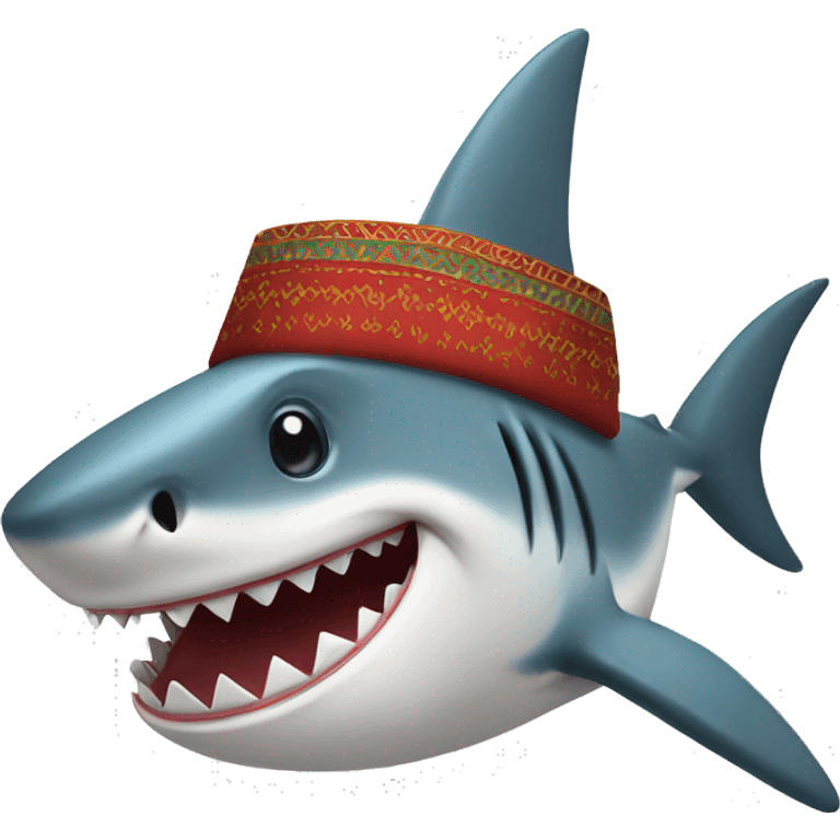 shark with moroccan hat  emoji