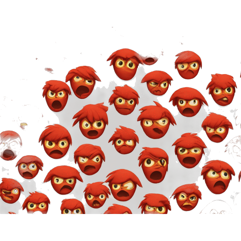 angry red chick emoji