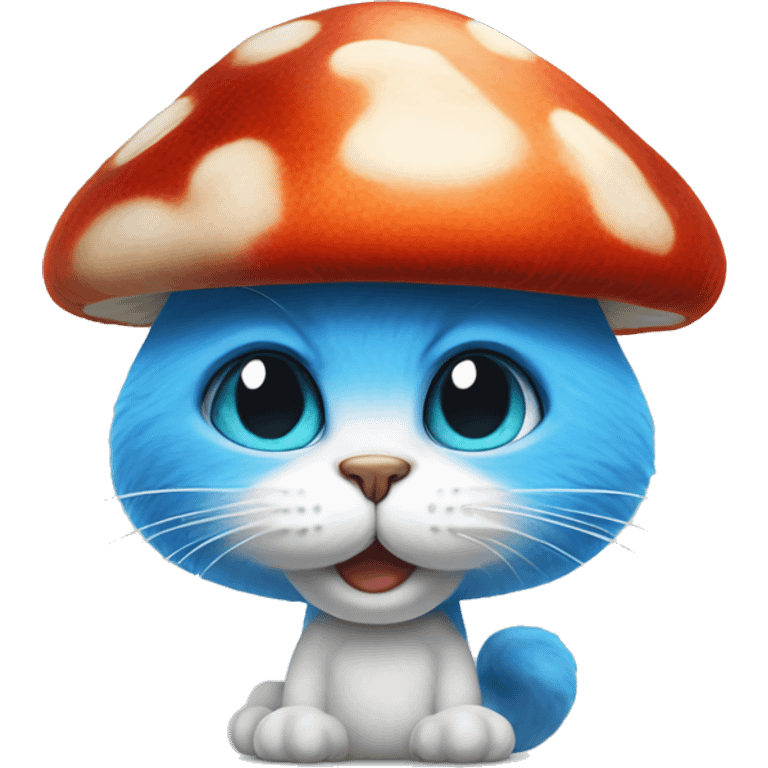 smurf cat mushroom hat emoji