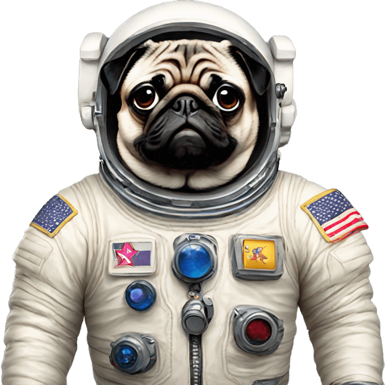 Astronaut Pug emoji