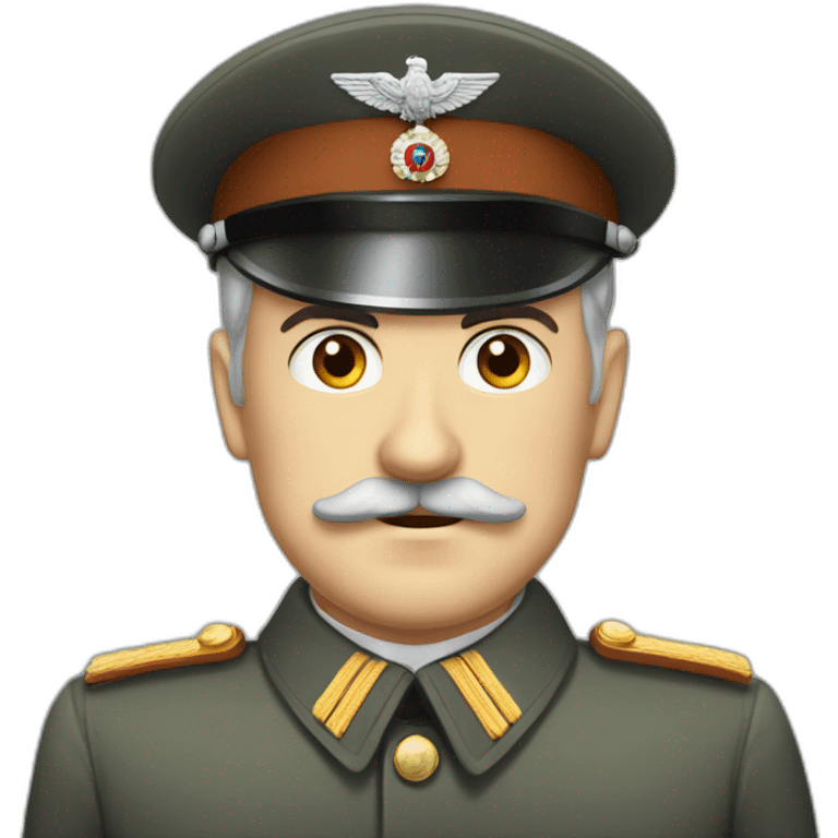 White German military man 1940 square mustache emoji