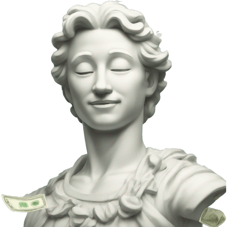 statue counting money emoji