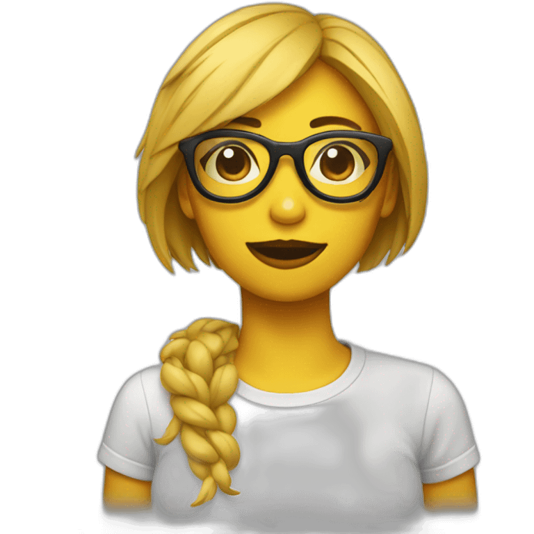 Chica con gafas emoji