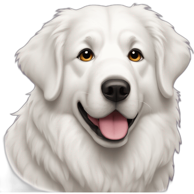 White Great Pyrenees dog emoji